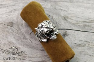 Перстень мужской с головой тигра - мужская печатка, фото