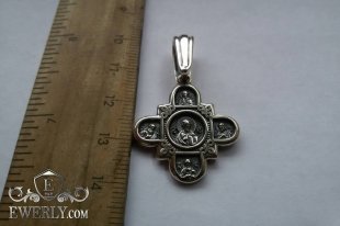 Крест с чернением. Казанская икона Божией Матери, фото